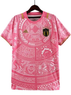 Italy pre-match jersey special training shirt soccer uniform men's sportswear pink football tops sports vest 2024-2025